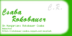 csaba rokobauer business card